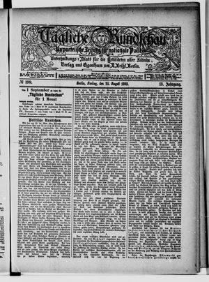 Tägliche Rundschau on Aug 25, 1893