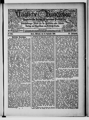 Tägliche Rundschau vom 13.09.1893