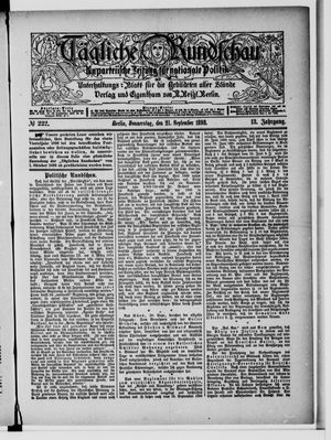 Tägliche Rundschau on Sep 21, 1893