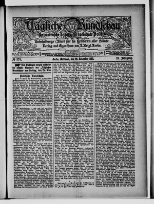 Tägliche Rundschau vom 22.11.1893