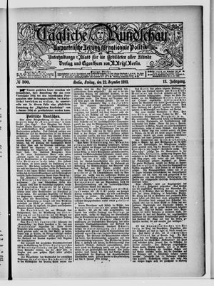 Tägliche Rundschau vom 22.12.1893