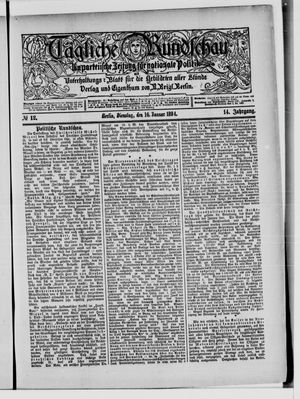 Tägliche Rundschau vom 16.01.1894