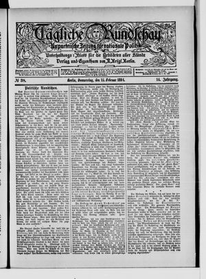 Tägliche Rundschau vom 15.02.1894