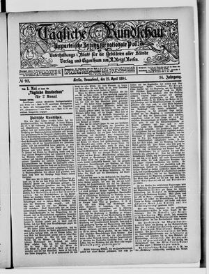 Tägliche Rundschau vom 21.04.1894
