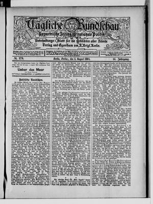 Tägliche Rundschau vom 03.08.1894