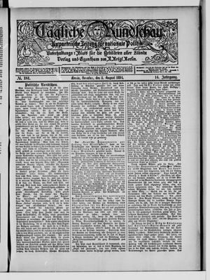 Tägliche Rundschau vom 05.08.1894