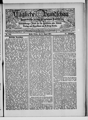 Tägliche Rundschau vom 10.08.1894