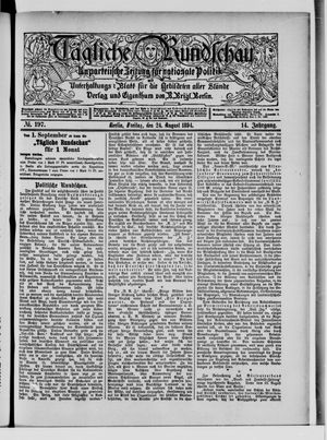 Tägliche Rundschau vom 24.08.1894