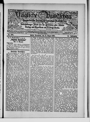 Tägliche Rundschau vom 25.08.1894