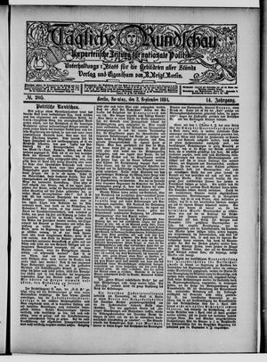 Tägliche Rundschau vom 02.09.1894