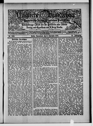 Tägliche Rundschau vom 08.09.1894