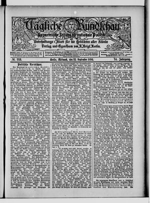 Tägliche Rundschau vom 12.09.1894