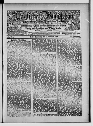 Tägliche Rundschau vom 13.09.1894