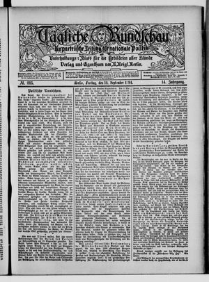 Tägliche Rundschau vom 14.09.1894