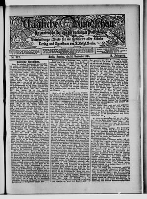 Tägliche Rundschau vom 16.09.1894