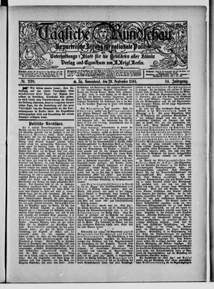 Tägliche Rundschau vom 29.09.1894