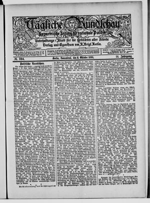 Tägliche Rundschau vom 06.10.1894