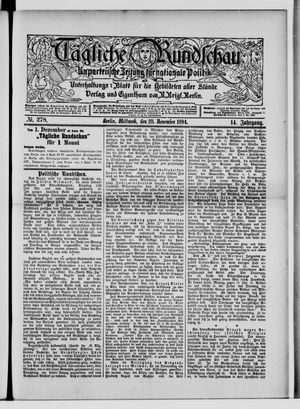 Tägliche Rundschau vom 28.11.1894