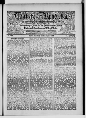 Tägliche Rundschau vom 15.12.1894