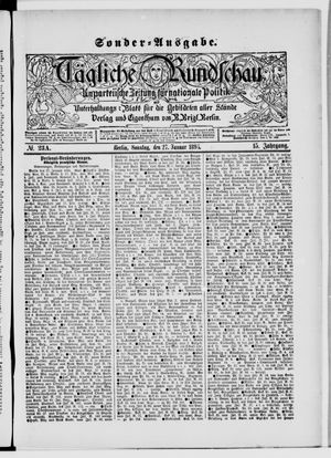 Tägliche Rundschau on Jan 27, 1895