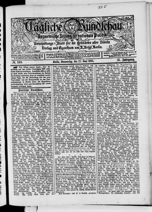 Tägliche Rundschau vom 27.06.1895