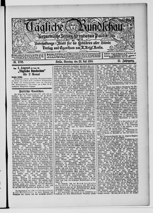 Tägliche Rundschau vom 23.07.1895