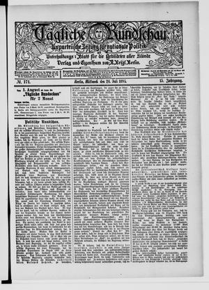 Tägliche Rundschau vom 24.07.1895