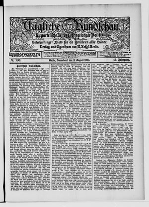 Tägliche Rundschau vom 03.08.1895