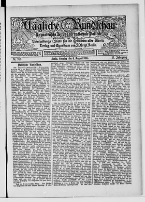 Tägliche Rundschau vom 04.08.1895