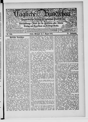 Tägliche Rundschau vom 07.08.1895