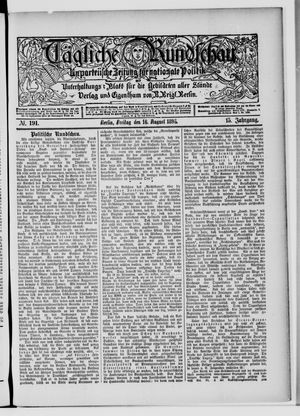 Tägliche Rundschau vom 16.08.1895