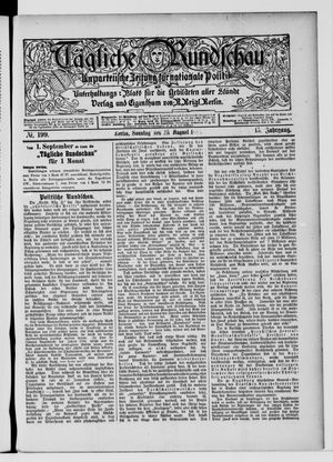 Tägliche Rundschau vom 25.08.1895