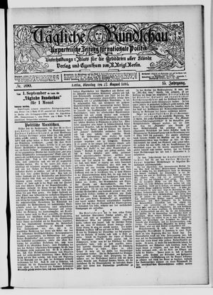 Tägliche Rundschau vom 27.08.1895