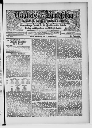 Tägliche Rundschau vom 29.08.1895