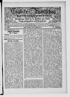 Tägliche Rundschau vom 30.08.1895