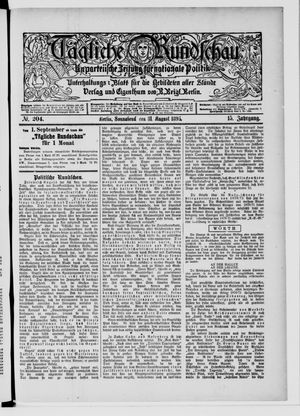 Tägliche Rundschau vom 31.08.1895