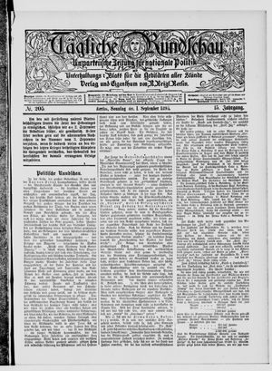 Tägliche Rundschau on Sep 1, 1895