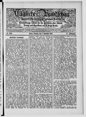Tägliche Rundschau vom 08.09.1895