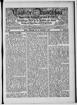 Tägliche Rundschau vom 18.09.1895