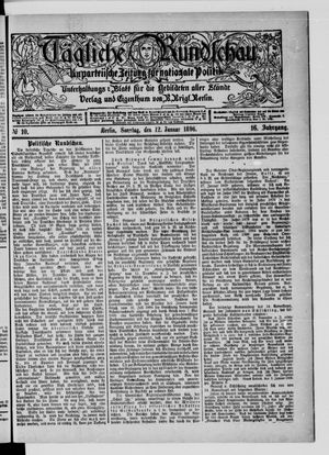 Tägliche Rundschau on Jan 12, 1896