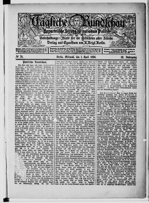 Tägliche Rundschau vom 01.04.1896