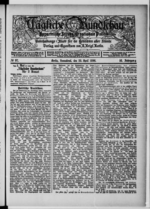 Tägliche Rundschau vom 25.04.1896