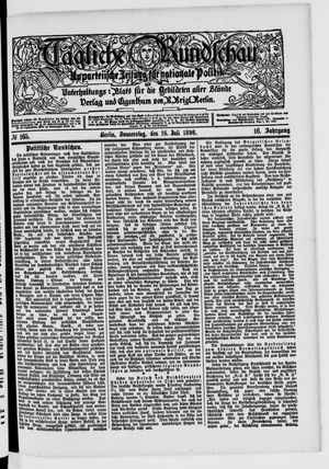 Tägliche Rundschau vom 16.07.1896