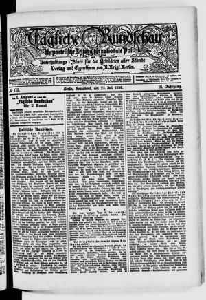 Tägliche Rundschau vom 25.07.1896