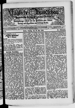 Tägliche Rundschau vom 26.07.1896