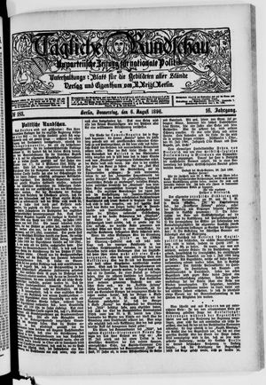 Tägliche Rundschau vom 06.08.1896