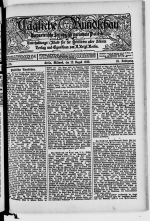 Tägliche Rundschau vom 12.08.1896