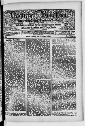 Tägliche Rundschau vom 14.08.1896