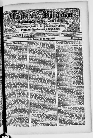 Tägliche Rundschau vom 18.08.1896