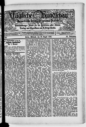 Tägliche Rundschau vom 26.08.1896